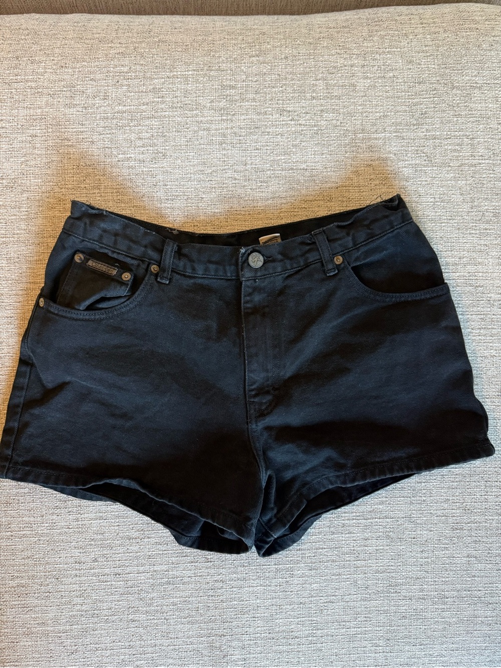 Vintage Calvin Klein Jeans Shorts 12 Black High Rise 100% Cotton Mom Shorts